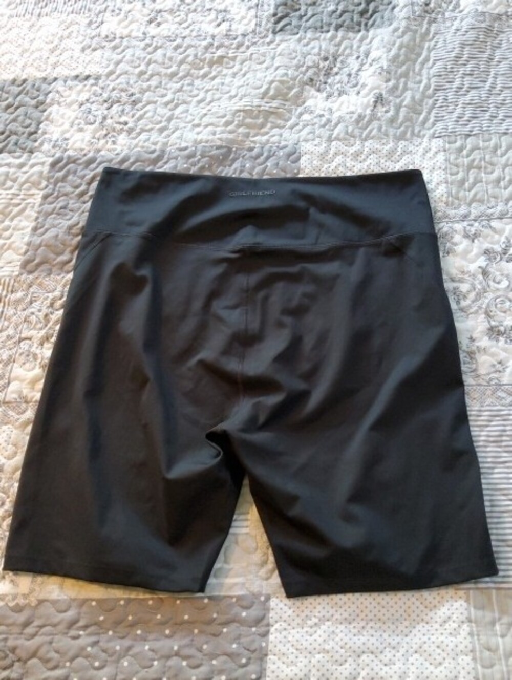 girlfriend collective Black High-Waist Bike Shorts - Picture 6 of 7